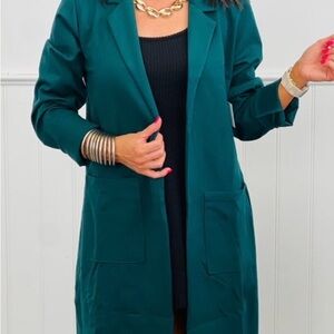 Elegant Teal Women's Blazer 2100